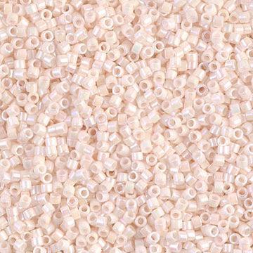 Delica 11/0 Opaque Blushed White AB
