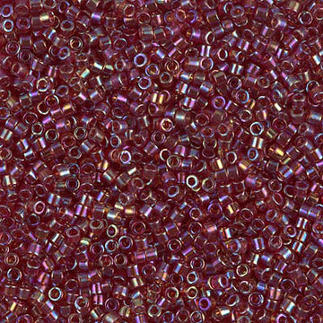 Delica 11/0 Transparent Dk Cranberry AB