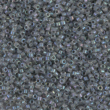 Delica 11/0 Gray Lined Crystal AB
