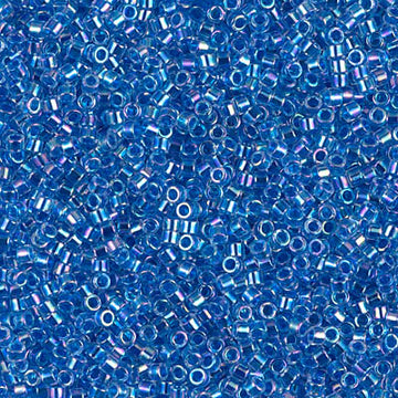 Delica 11/0 Blue Lined Crystal AB