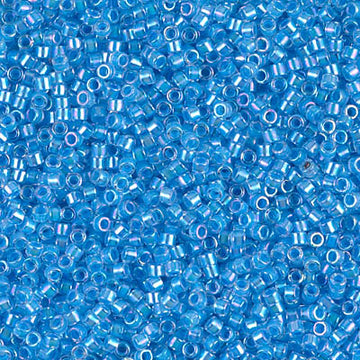 Delica 11/0 Light Blue Lined Crystal AB