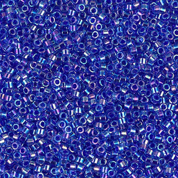 Delica 11/0 Cobalt Blue Lined Crystal AB