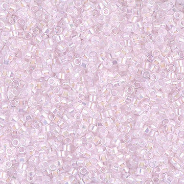 Delica 11/0 Light Pink Lined Crystal AB
