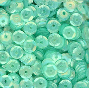 5mm Slightly Cupped Satin Pale Sea Green 100 Grams