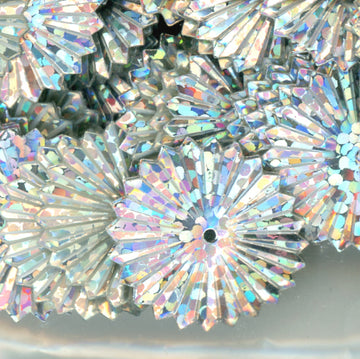 16mm Hologram Sunburst Silver 1000 count