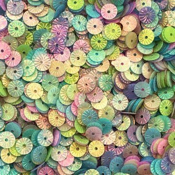 6mm Flat Embossed Opalescent Mix 100 grams