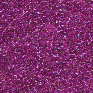 11/0 Miyuki Dyed Silver Lined Magenta 24-gram tube