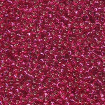 11/0 Miyuki Dyed Silver Lined Raspberry 24-gram tube