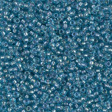 11/0 Miyuki Transparent Rainbow Sea Blue 24-gram tube