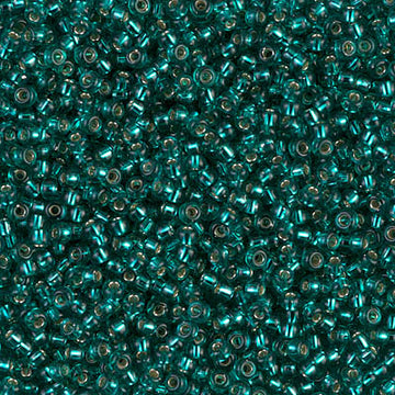 11/0 Miyuki Silver Lined Teal 24-gram tube