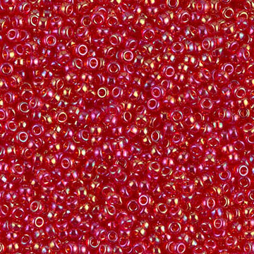 11/0 Miyuki Transparent Red AB 24-gram tube