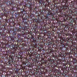 11/0 Miyuki Transparent Smoky Amethyst AB 24-gram tube