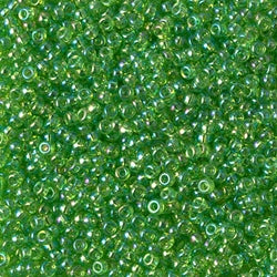 11/0 Miyuki Transparent Light Green AB 24-gram tube