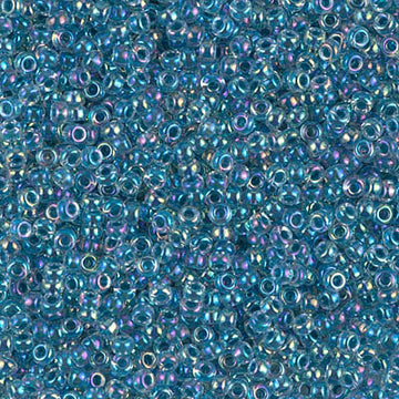 11/0 Miyuki Marine Blue Lined Crystal AB 24-gram tube