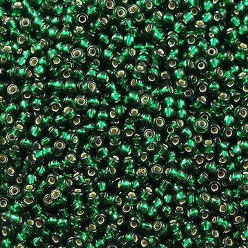 11/0 Miyuki Silver Lined Dark Emerald 24-gram tube