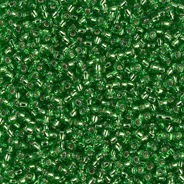 11/0 Miyuki Silver Lined Lt Green 24-gram tube