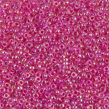 11/0 Miyuki Fuchsia Lined Crystal AB 24-gram tube