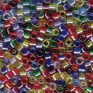 Delica 10/0 Transparent Rainbow AB Mix