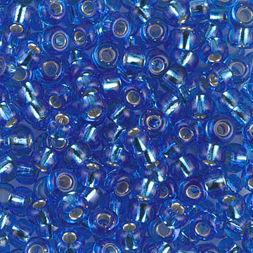 6/0 Miyuki Silver Lined Sapphire 20-gram tube
