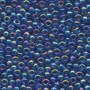 6/0 Miyuki Transparent Capri Blue AB 20-gram tube