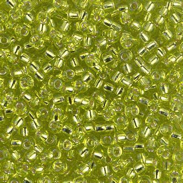 8/0 Miyuki Silver Lined Chartreuse 22-gram tube