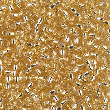 8/0 Miyuki Silver Lined Light Gold 22-gram tube