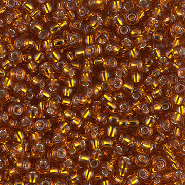 8/0 Miyuki Silver Lined Topaz 22-gram tube