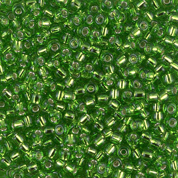 8/0 Miyuki Silver Lined Lime 22-gram tube