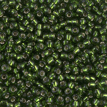 8/0 Miyuki Silver Lined Olive 22-gram tube