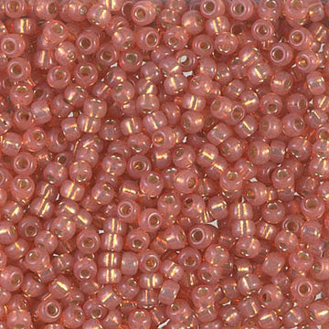 8/0 Miyuki Dyed S/L Dark Peach Alabaster 22-gram tube