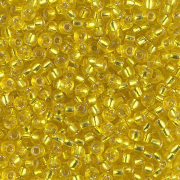 8/0 Miyuki Silver Lined Yellow 22-gram tube