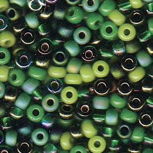 8/0 Miyuki Evergreen Mix 22-gram tube