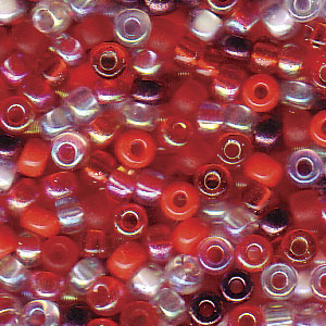 8/0 Miyuki Strawberry Fields Mix 22-gram tube