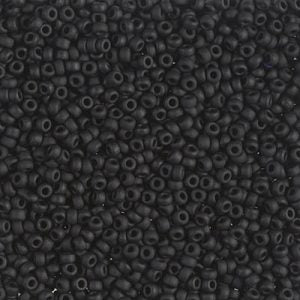 11/0 Miyuki Matte Black 24-gram tube