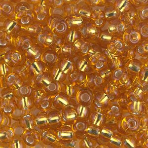 6/0 Miyuki Silver Lined Topaz 20-gram tube