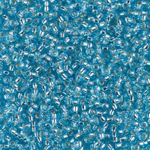 11/0 Miyuki Silver Lined Aqua 24-gram tube