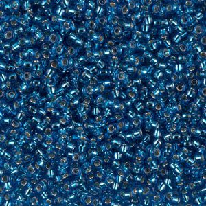11/0 Miyuki Silver Lined Capri Blue 24-gram tube