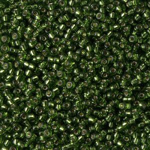 11/0 Miyuki Silver Lined Olive 24-gram tube