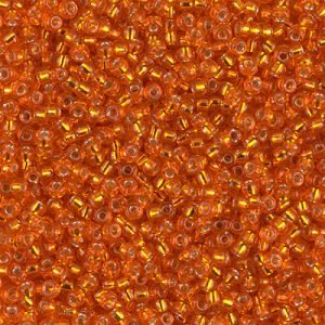 11/0 Miyuki Silver Lined Orange 24-gram tube