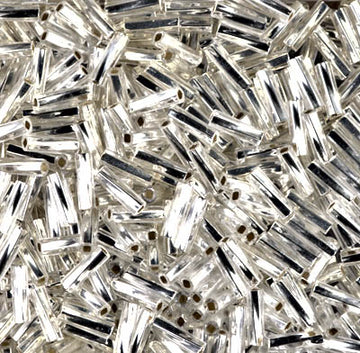 Miyuki 6mm Twist Bugle Silver Lined Crystal