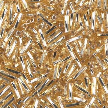 Miyuki 6mm Twist Bugle Silver Lined Gold