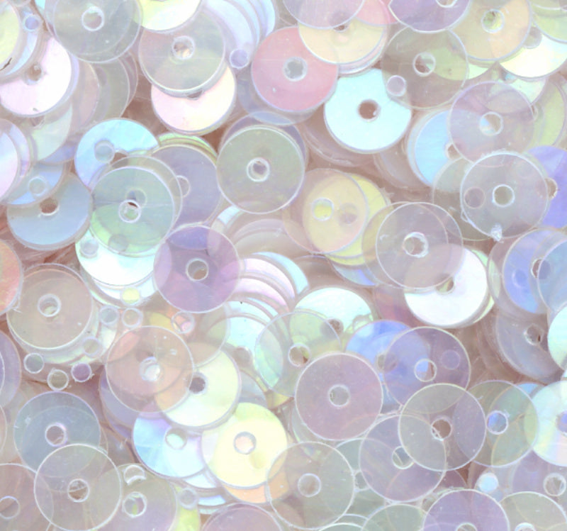 5mm Flat Clear Iridescent 50 Grams