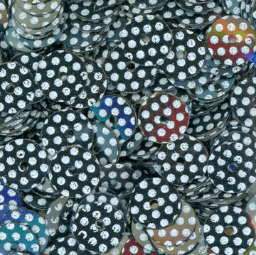 6mm Flat Black with White Dots 50 grams