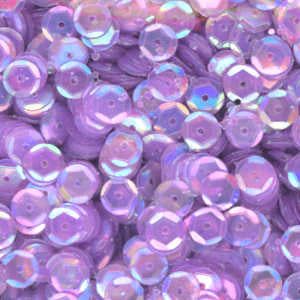 6mm Slightly Cupped Iridescent Lt Purple 50 Grams