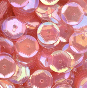 8mm Slightly Cupped Iridescent Cameo Pink 50 Grams