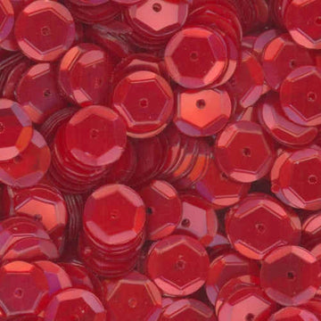 8mm Slightly Cupped Satin Red 50 Grams