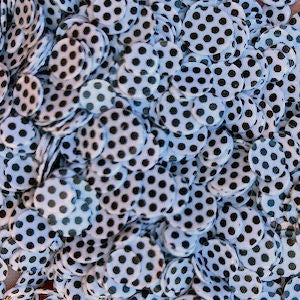 Confetti Polka Dot White with Black Dot