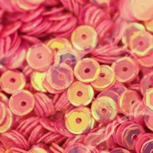4mm Slightly Cupped Crystal Opaque Rosy Outlook 50 Grams