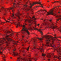 Metallic 6mm Flat Embossed Red 50 Grams