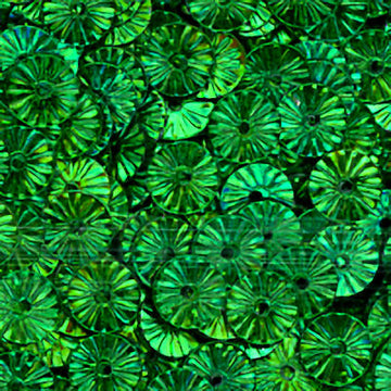 Metallic 6mm Flat Embossed Green 50 Grams